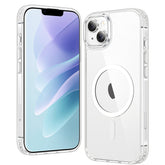 FNTCASE for iPhone 12 Mini 13 Mini Clear Phone Case: Magnetic Charging Shockproof Magsafe Support